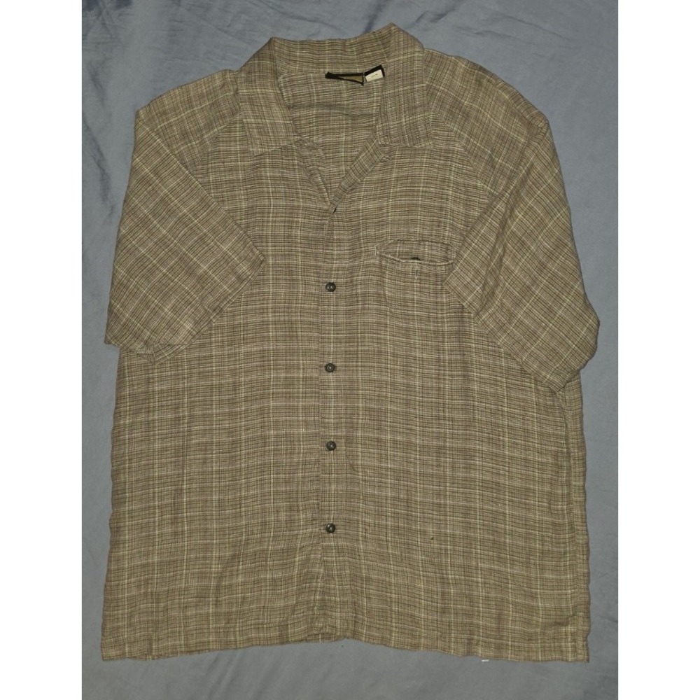 Vintage Pataloha Patagonia Men's XL 100% Hemp Camp Loop Hawaiian Shirt Y2K